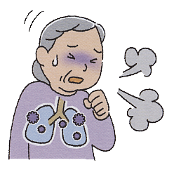 肺炎　イラスト