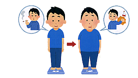 禁煙と体重マネジメント　イラスト